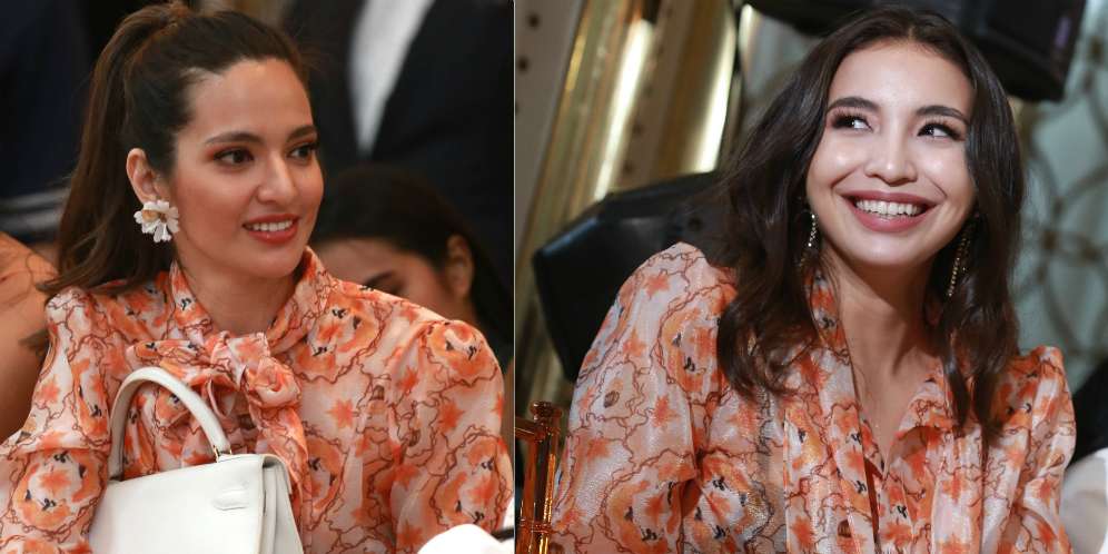 Canggungnya Nia Ramadhani dan Manohara Pakai Baju Sama Persis