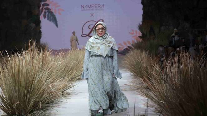 Laudya Cynthia Bella Sulap Limbah Daun Jadi Fashion Berkelas
