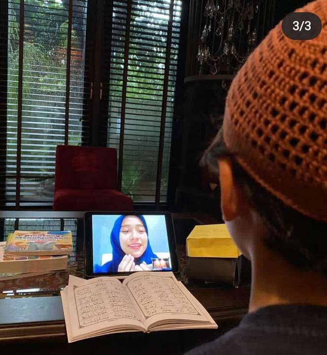 Momen Noah Sinclair, Putra BCL Belajar Ngaji Online