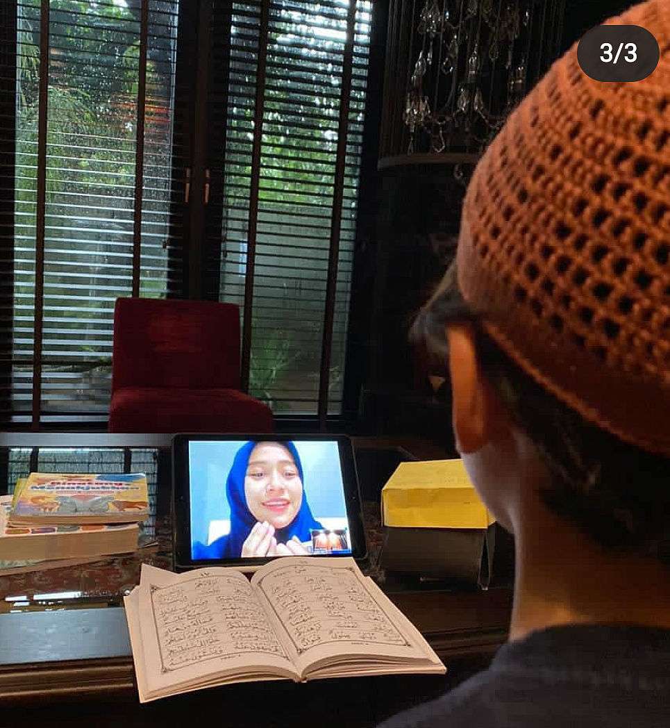Momen Noah Sinclair, Putra BCL Belajar Ngaji Online