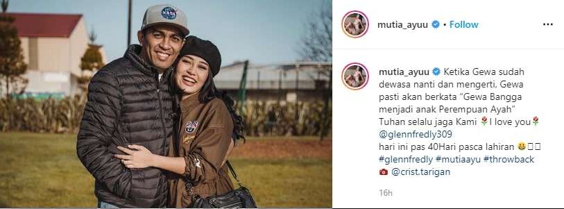 Pesan Cinta Mutia Ayu Sebelum Glenn Fredly Meninggal Dunia