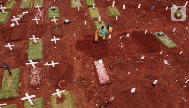 Melihat Lebih Dekat Makam Korban Covid-19, Bak Kuburan Massal