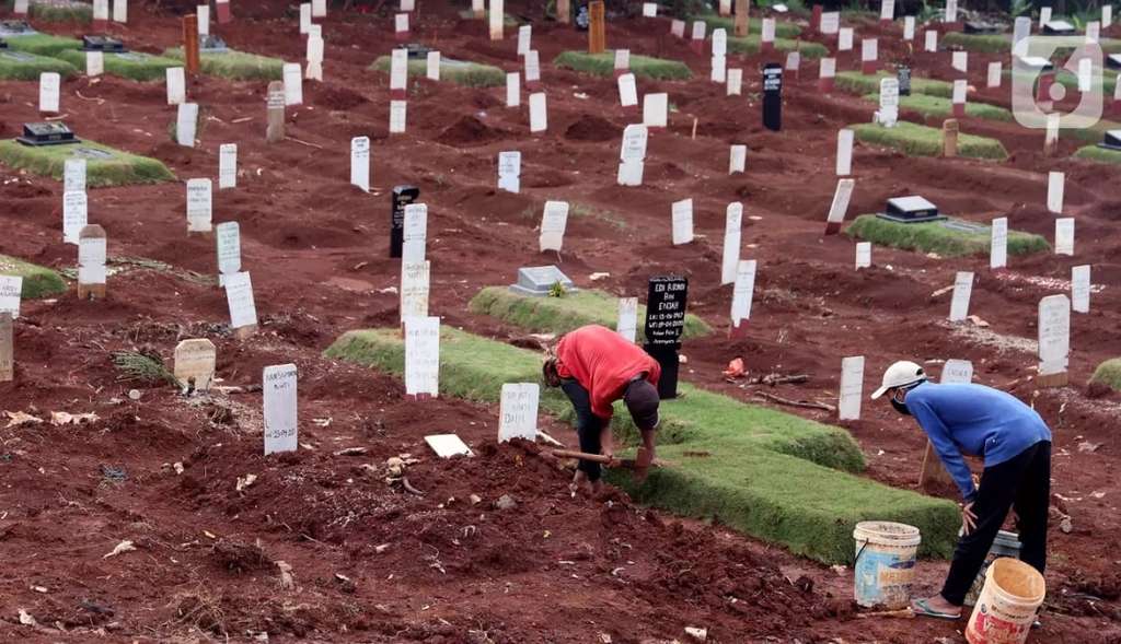 Melihat Lebih Dekat Makam Korban Covid-19, Bak Kuburan Massal