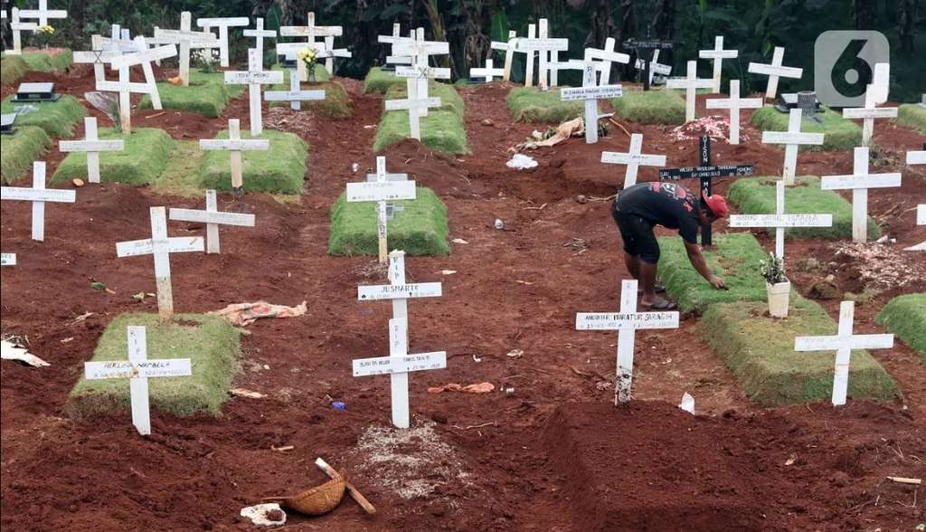 Melihat Lebih Dekat Makam Korban Covid-19, Bak Kuburan Massal