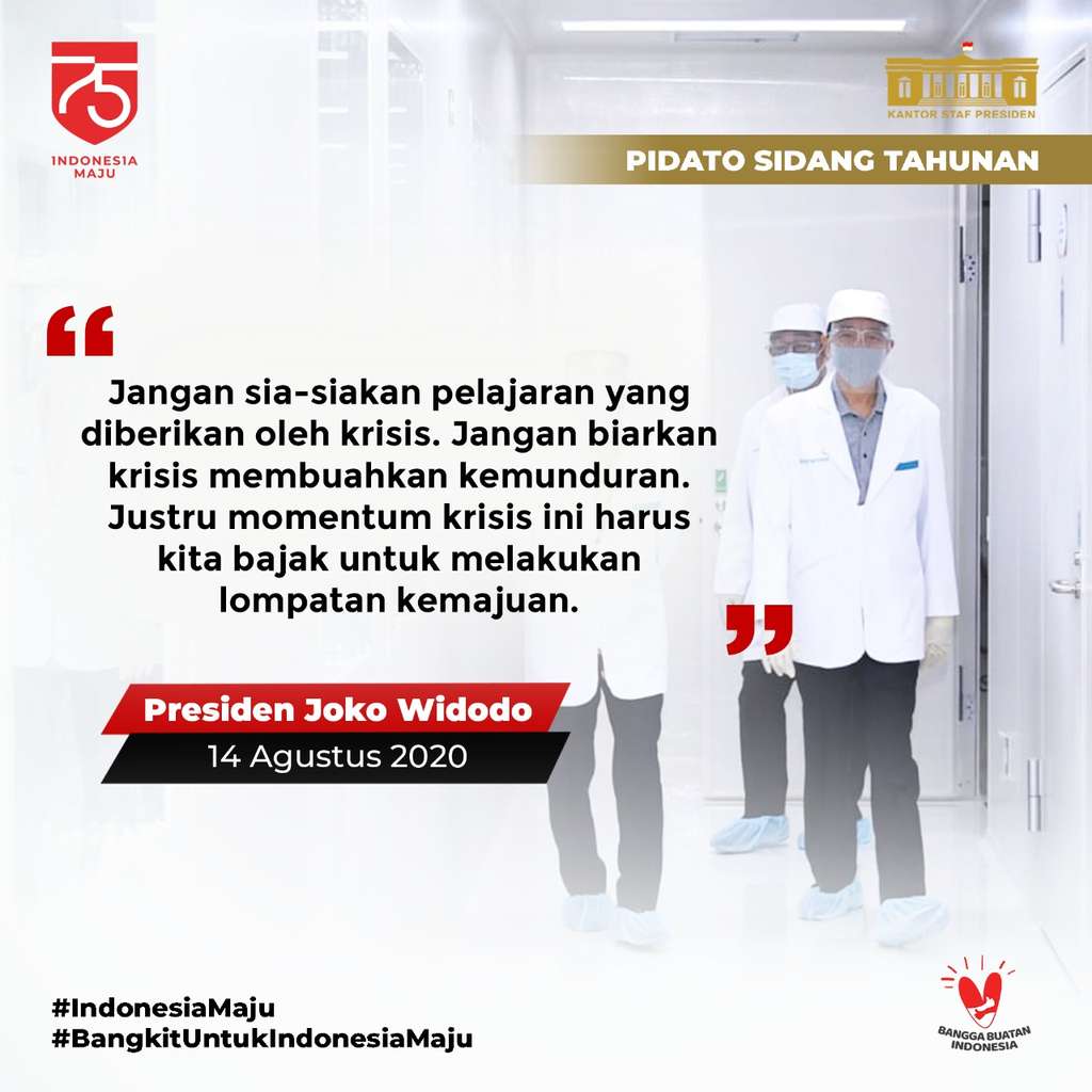 9 Kutipan Presiden Jokowi dalam Pidato Sidang Tahunan MPR 2020