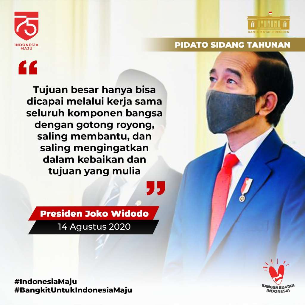 9 Kutipan Presiden Jokowi dalam Pidato Sidang Tahunan MPR 2020