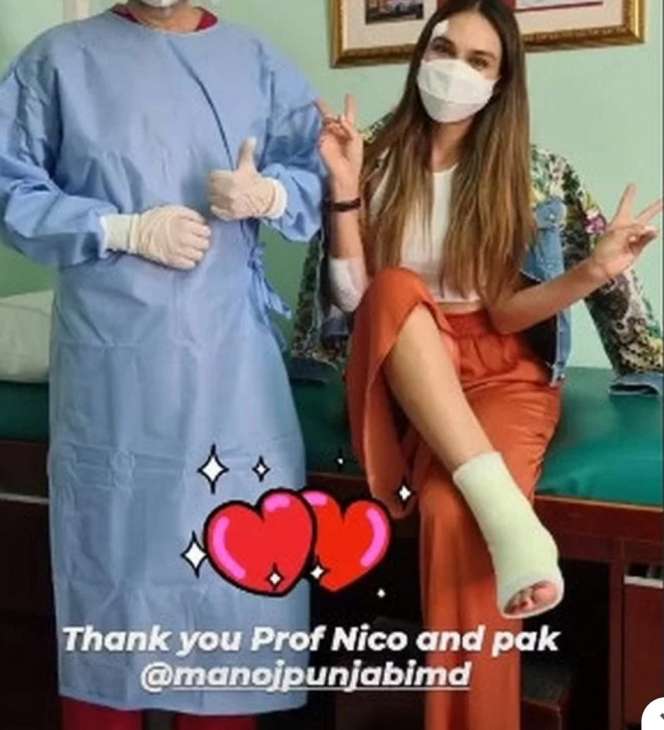 Potret Kaki Tulang Luna Maya Retak, Sampai Ditangani Profesor