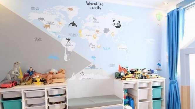 5 Potret Kamar Anak Titi Kamal Bertema Luar Angkasa, Keren!