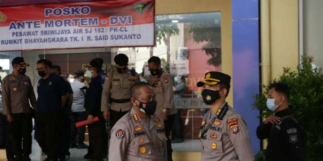 FOTO: 7 Kantong Jenazah Korban Sriwijaya Air di RS Polri