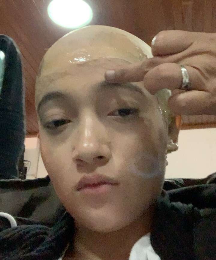 Potret Megan Domani Tampil Botak Plontos 