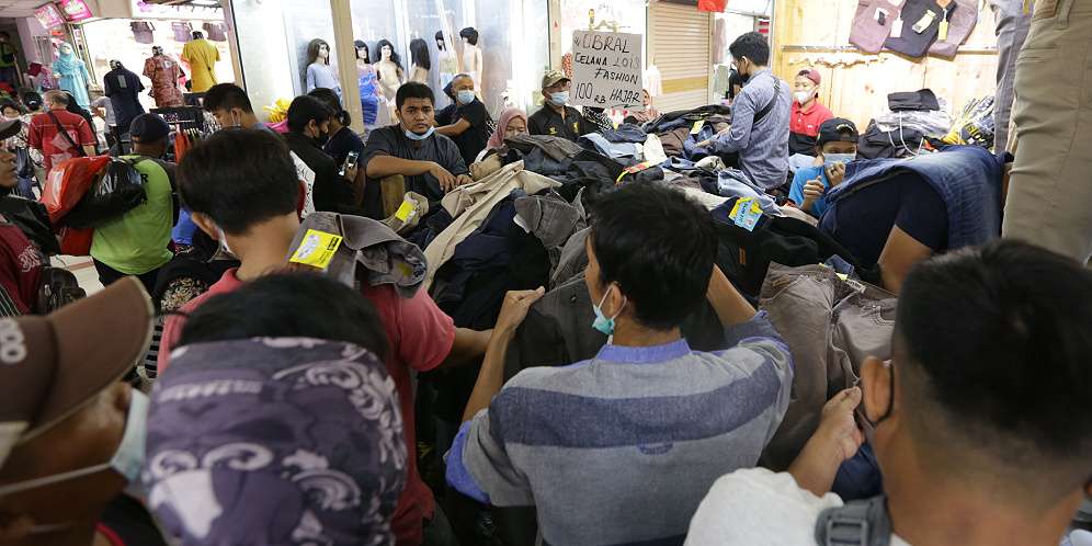 5 Potret Pasar Tanah Abang Usai Membeludaknya Pengunjung