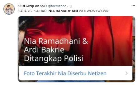 11 Cuitan Lucu Netizen Nia Ramadhani Ditangkap karena Narkoba