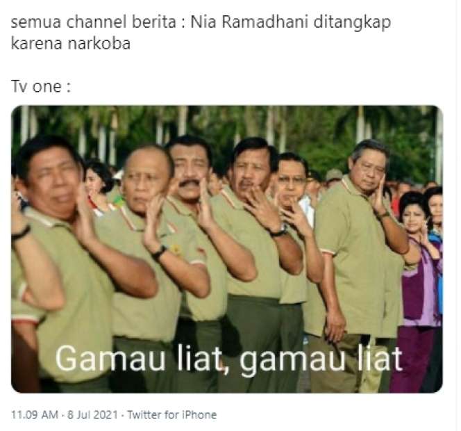 11 Cuitan Lucu Netizen Nia Ramadhani Ditangkap karena Narkoba
