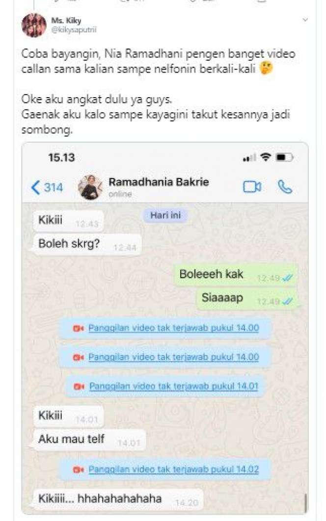 7 Foto Profil WhatsApp Seleb, Nia Ramadhani Paling Disorot