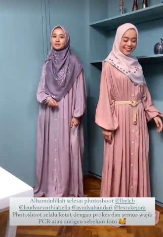 Momen Photoshoot Laudya Cynthia Bella dan Lesti, Makin Anggun!