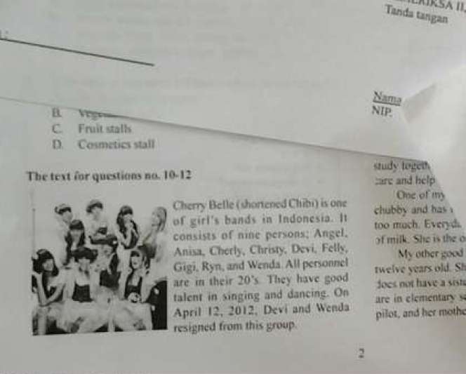 6 Foto Artis Masuk Soal Ujian Sekolah, Terakhir Bikin Heboh!