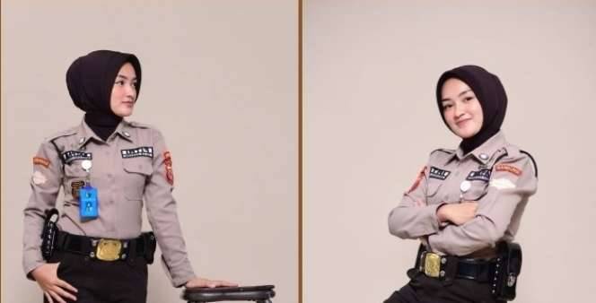Deretan Satpam Wanita, Cantiknya Tak Kalah dari Polwan