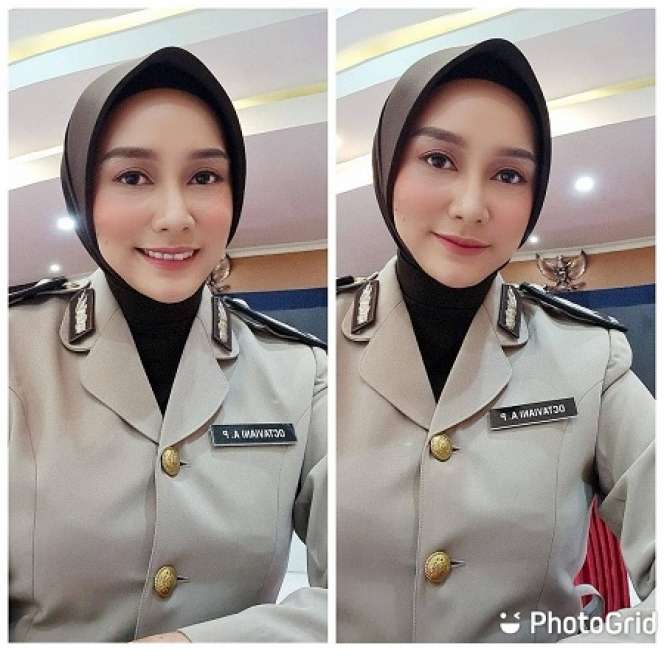 7 Potret Octaviani Istri Kapolres, Jadi Polwan & Jago Nyanyi