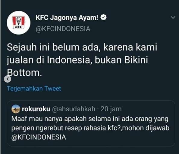 10 Cuitan Kocak Admin KFC Balas Komentar Netizen, Bikin Ngakak