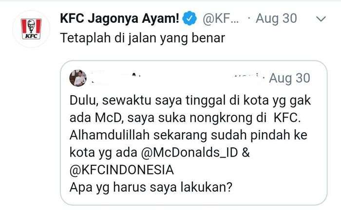 10 Cuitan Kocak Admin KFC Balas Komentar Netizen, Bikin Ngakak
