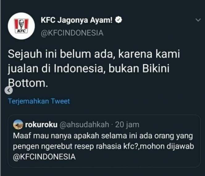 10 Cuitan Kocak Admin KFC Balas Komentar Netizen, Bikin Ngakak