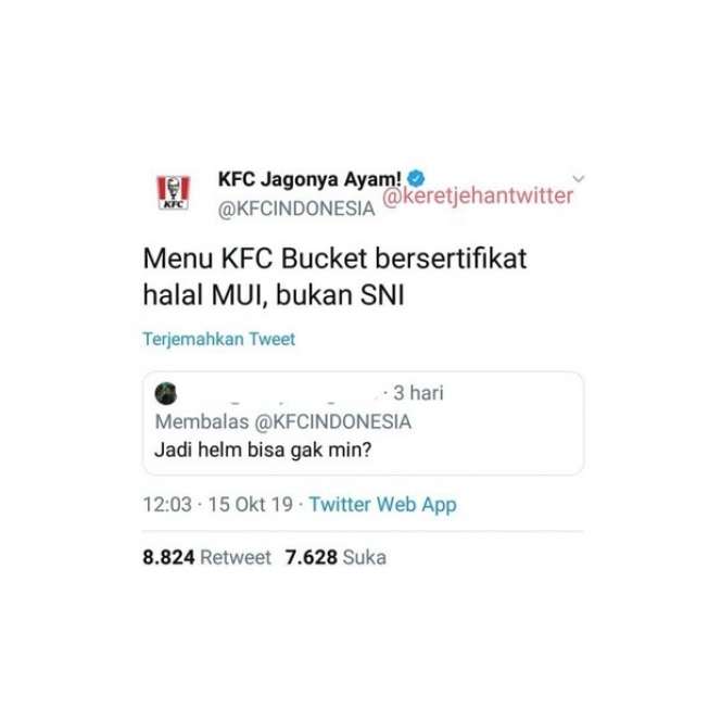 10 Cuitan Kocak Admin KFC Balas Komentar Netizen, Bikin Ngakak