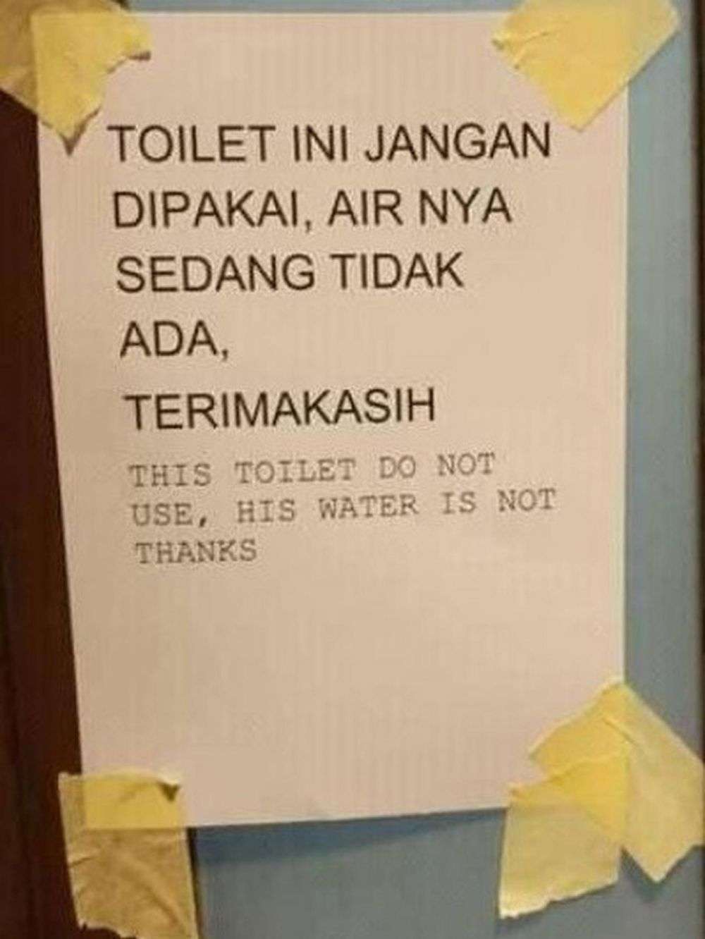 13 Peringatan Pakai Bahasa Inggris Ini Malah Bikin Ngakak