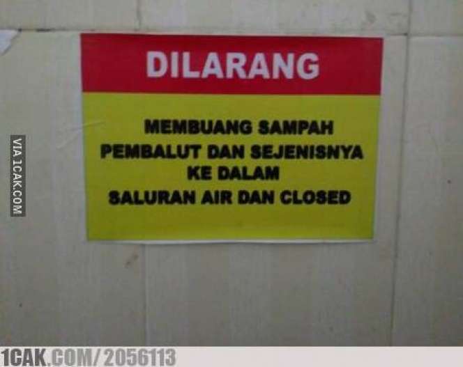 13 Peringatan Pakai Bahasa Inggris Ini Malah Bikin Ngakak