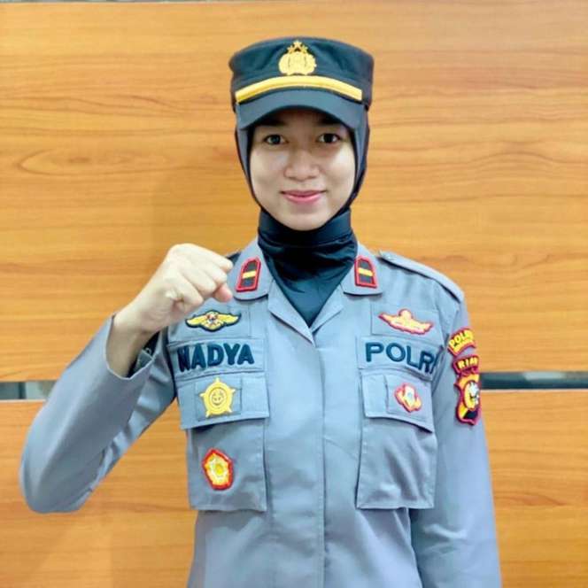 Potret Ipda Nadya Ayu, Kapolsek Cantik Masih Berusia 23 Tahun
