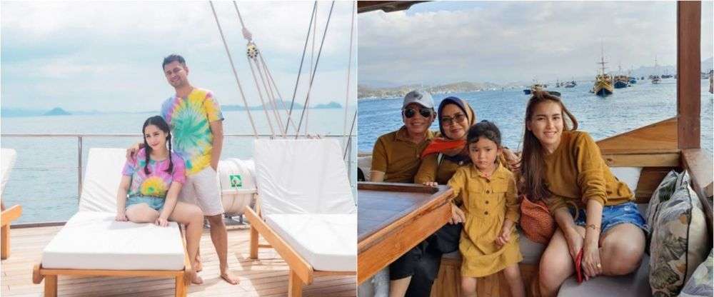 Beda Gaya Outfit Nagita Slavina Vs Ayu Ting Ting Saat Liburan, Kece Abis!