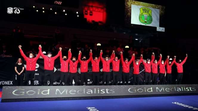9 Potret Euforia Indonesia Juara Thomas Cup 2020