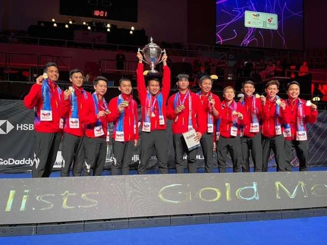9 Potret Euforia Indonesia Juara Thomas Cup 2020