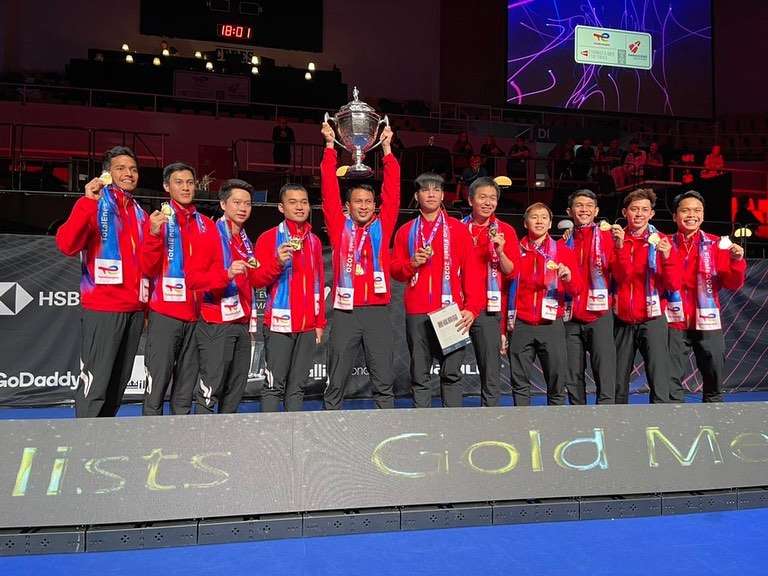 9 Potret Euforia Indonesia Juara Thomas Cup 2020