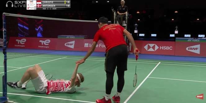 Momen Kocak Tim Bulutangkis Indonesia di Thomas Cup 2020