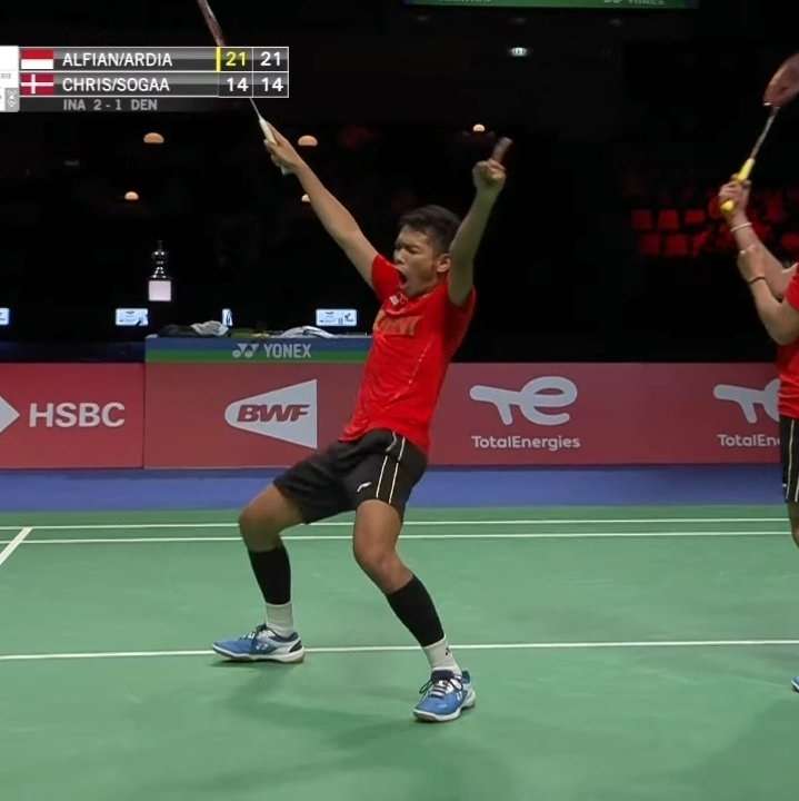 Momen Kocak Tim Bulutangkis Indonesia di Thomas Cup 2020