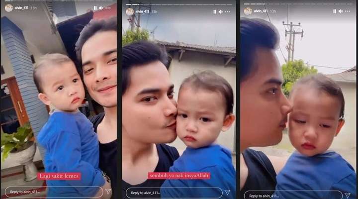 8 Adu Foto Alvin Faiz Bareng Anak Kandung Vs Anak Sambung, Mana Lebih Dekat?