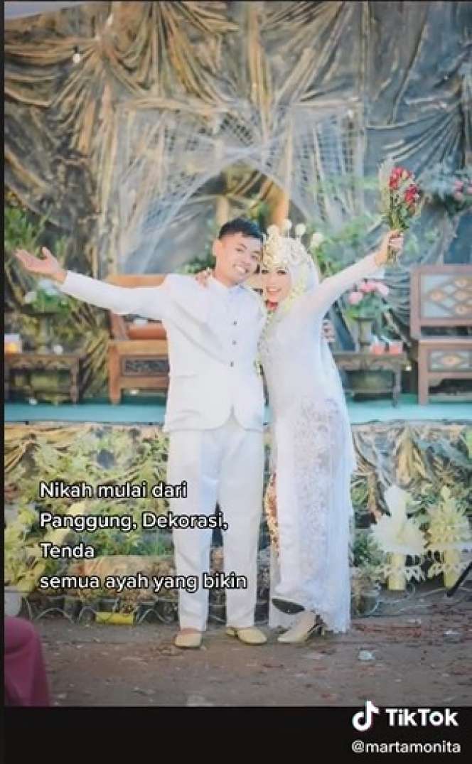 Perjuangan Ayah Bangun Pelaminan Untuk Pernikahan Sang Anak, Kisahnya Bikin Haru