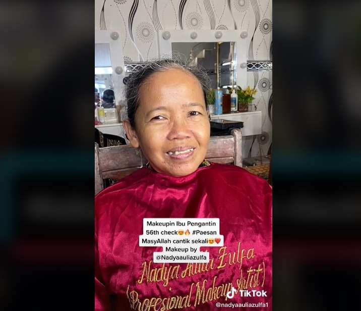10 Foto Tranformasi Nenek 56 Tahun Usai Dimakeup, Berubah Jadi Gadis Cantik Usia 20 Tahun!
