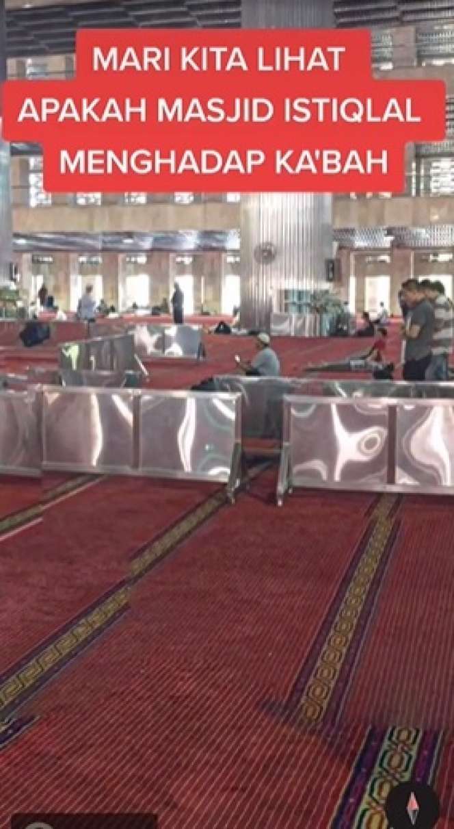 Masyallah, Pria Ini Buktikan Jika Arah Masjid Istiqlal Tegak Lurus Menghadap Ka’bah