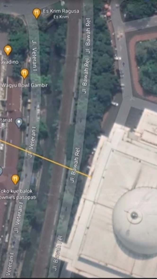 Masyallah, Pria Ini Buktikan Jika Arah Masjid Istiqlal Tegak Lurus Menghadap Ka’bah