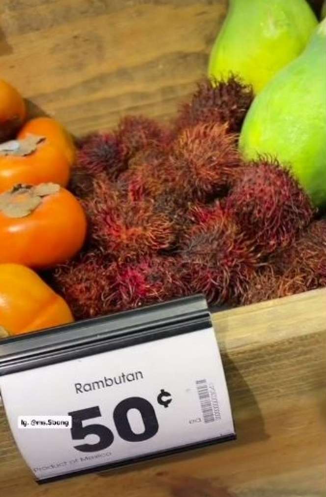 8 Potret Cewek Beli Rambutan di Amerika Serikat, Harga 1 Biji Bikin Nangis, Bentuknya Beda!