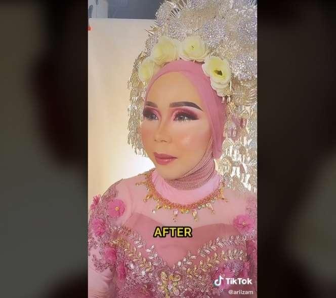 8 Foto Transformasi Pedagang Sayur Usai Dirias MUA, Cantik Banget Sampai Dikira Orang Lain!