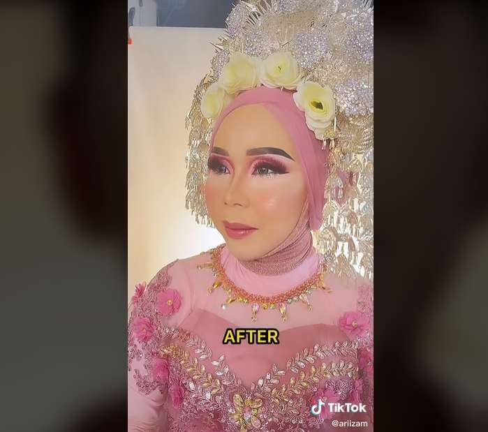 8 Foto Transformasi Pedagang Sayur Usai Dirias MUA, Cantik Banget Sampai Dikira Orang Lain!