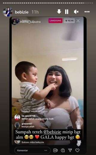 9 Potret Bebizie Dandan Mirip Vanessa Angel, Sampai Dipanggil ‘Mami’ Oleh Gala Sky