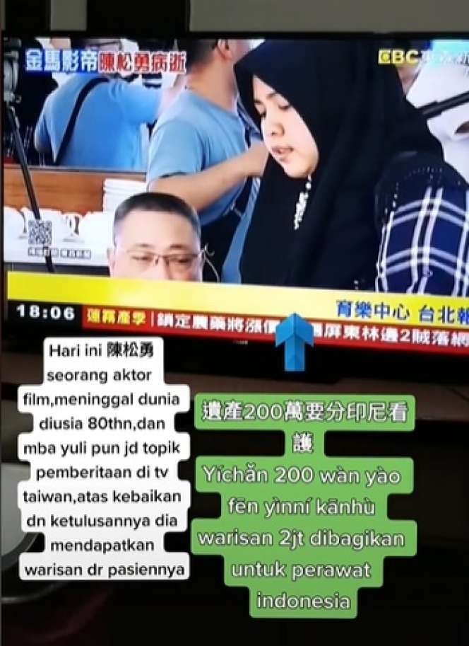 Sosok Yuli TKW Asal Indonesia Dapat Warisan Rp1 Miliar dari Aktor Taiwan