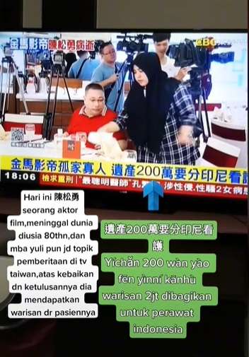 Sosok Yuli TKW Asal Indonesia Dapat Warisan Rp1 Miliar dari Aktor Taiwan