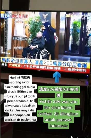 Sosok Yuli TKW Asal Indonesia Dapat Warisan Rp1 Miliar dari Aktor Taiwan