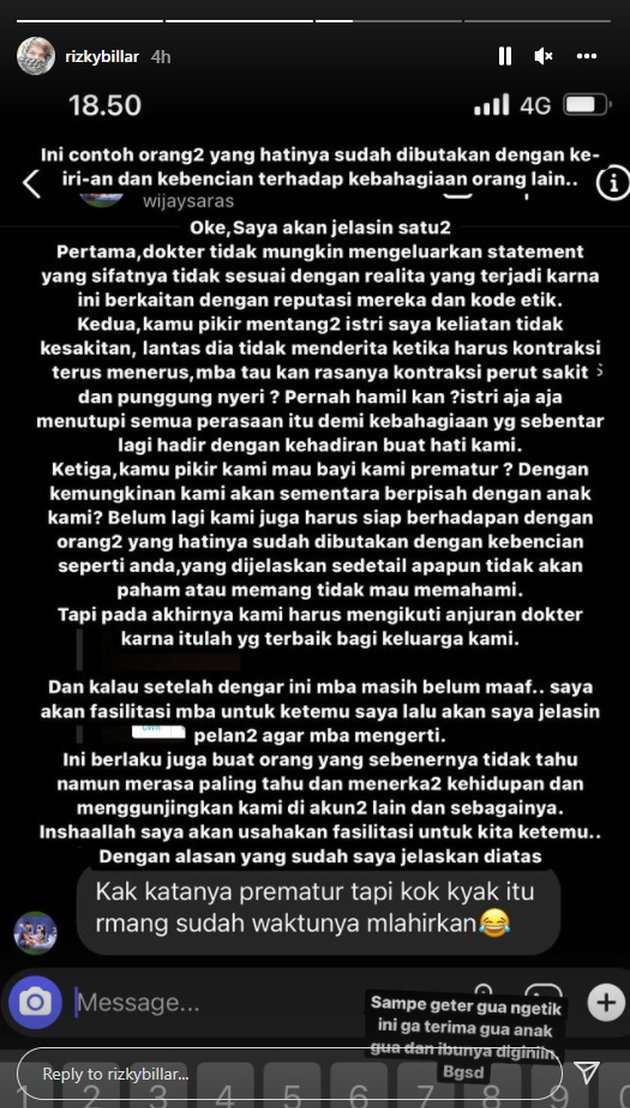7 Foto Postingan Rizky Billar 'Ngamuk' Usai Lesty Kejora Lahiran, Tangan Sampai Bergetar!