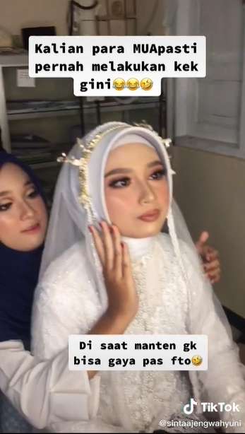 Ditonton 3 Juta Kali, 10 Potret Perjuangan MUA Mendapat Foto Pengantin yang Sempurna, Salfok ke Wajahnya!