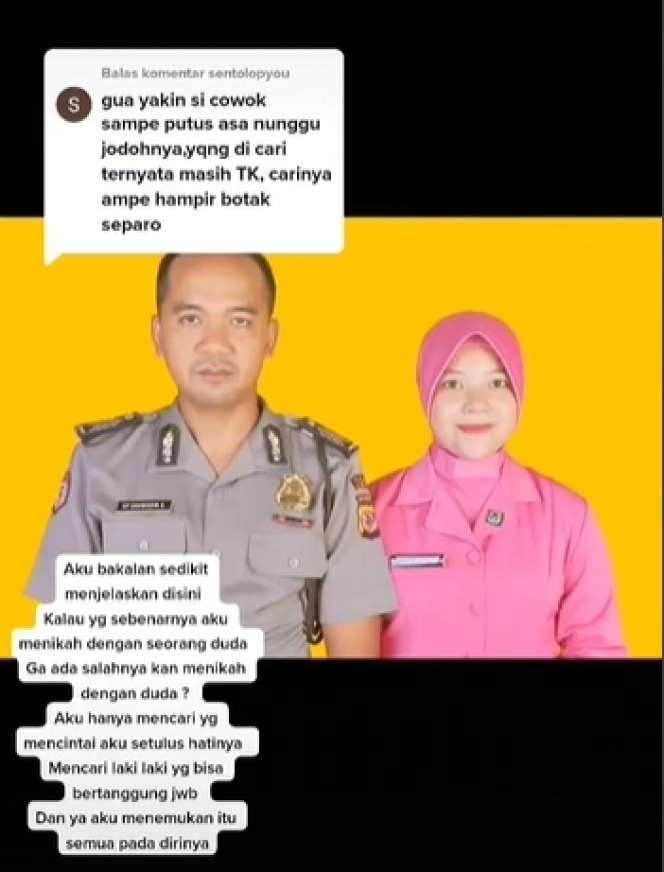 Viral Pasangan Beda Usia, Jodoh Pak Polisi Ternyata Masih TK, Lihat 8 Potretnya!